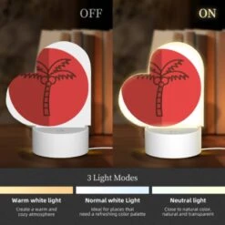 Love Acrylic Night Light, A Red Circle With A Palm Tree In It. 2 Love Acrylic Night Light, A Red Circle With A Palm Tree In It. -Acrylic Night Light Shop 694f5afeef586a577e05e891f52198009d4996ac