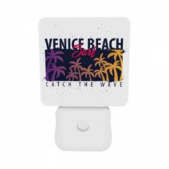 Night Light Set Of 2, A Surfboard With A Picture Of A Beach And The Words "Catch The Wave" On It. -Acrylic Night Light Shop 69a028e2b6a76f12c35bf1a2be43bc49a7e634d6