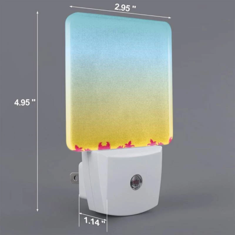 Night Light Set of 2, A colorful sunset with palm trees and a blue sky. Night Light Set Of 2, A Colorful Sunset With Palm Trees And A Blue Sky. -Acrylic Night Light Shop 69b6f3b9ca3d24149b147d16d75b1e31d2bf98f5