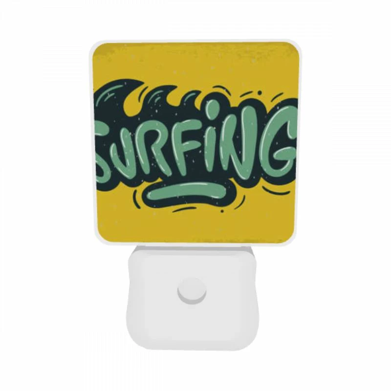 Night Light Set of 2, A yellow and green surfing sign. Night Light Set Of 2, A Yellow And Green Surfing Sign. -Acrylic Night Light Shop 69ed3d4d23bc533a23b692599dbe2ae6a36d95f3