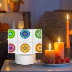 Rectangular Acrylic Night Light, A Collection Of Colorful Geometric Patterns. -Acrylic Night Light Shop 6a2a7b6786b3f84ef37a5c170386a12b7f0c0bd6