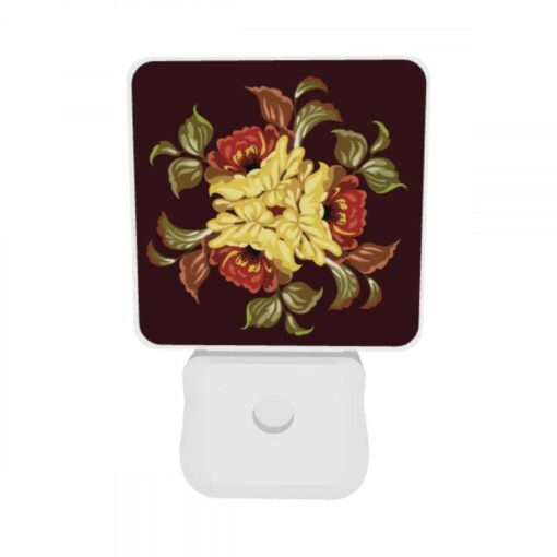 Night Light Set Of 2, A Colorful Flower Design With Yellow -Acrylic Night Light Shop 6a8ba5fedecb3a71b6a8f48cab624862f211eaf4