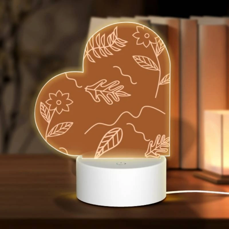 Love Acrylic Night Light, A drawing of leaves and flowers on a brown background. Love Acrylic Night Light, A Drawing Of Leaves And Flowers On A Brown Background. -Acrylic Night Light Shop 6ade453bbc88ec81c616475651dd3df2a5c3b2f8