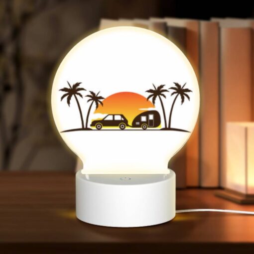 Round Acrylic Night Light, A Car Is Parked In Front Of A Camper -Acrylic Night Light Shop 6b0b9ea73ac58a99bca49bb8163979841f9294d2