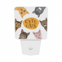 Night Light Set Of 2, A Collection Of Cute Cat Illustrations. -Acrylic Night Light Shop 6b31f3a465c39964b1caedacbc218d137a4da705