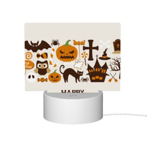 Rectangular Acrylic Night Light, A Collection Of Halloween Symbols And Decorations. -Acrylic Night Light Shop 6bc0fe2f3d9bc430b267b9438ae6d67137de0d81