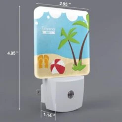 Night Light, A Beach Scene With A Red And White Ball -Acrylic Night Light Shop 6bc23819ae00b8dd086ed8514276eba74d5dc0cd