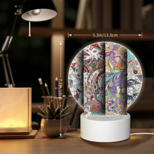 Round Acrylic Night Light, Four Different Colored Designs Of Flowers. -Acrylic Night Light Shop 6bc2ba7f502ad946b2356ee7fb18a0c4f8730e7d
