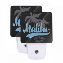 Night Light Set Of 2, A Logo For A Surfing Beach.