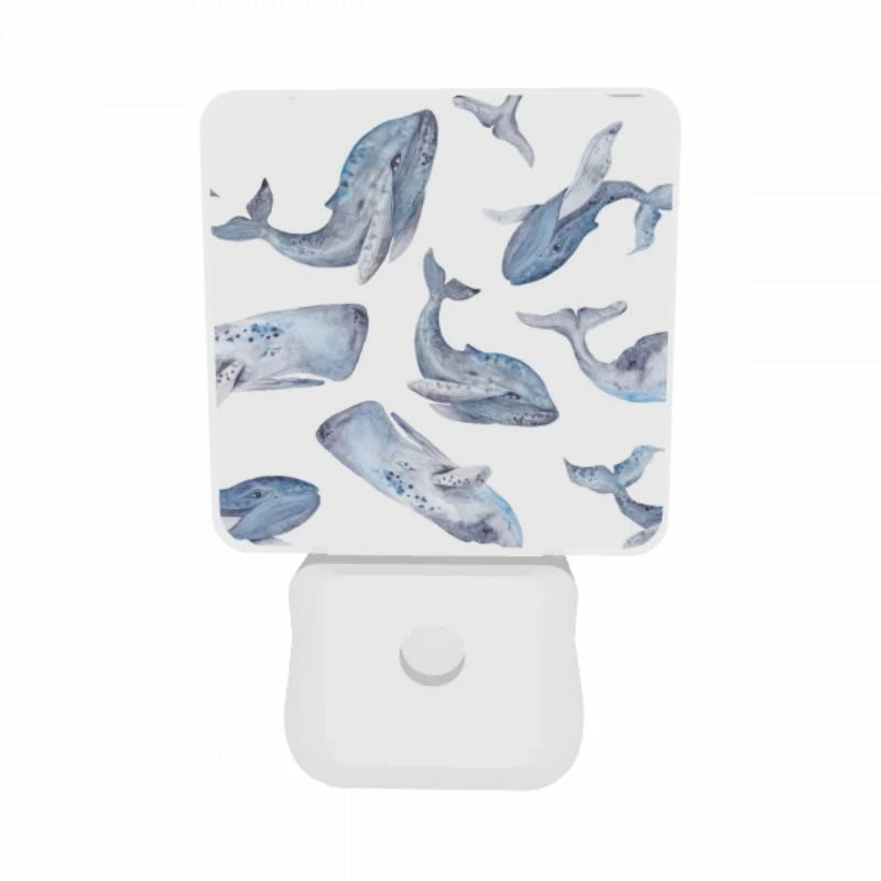 Night Light Set of 2, A collection of blue whale illustrations. Night Light Set Of 2, A Collection Of Blue Whale Illustrations. -Acrylic Night Light Shop 6c24466e2663da8dc8f8fe67d1b6dc668a8871dd