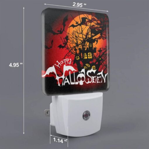 Night Light Set Of 2, A Halloween Poster With A Castle And Bats. -Acrylic Night Light Shop 6c9a2bb2b4f6307a0c7280bb7d63a09c8f430bbc
