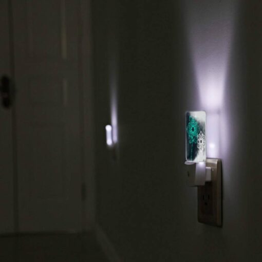 Night Light, Two Blue Flowers With Green Centers. -Acrylic Night Light Shop 6da20165f629196e5c3bb2d5869fc65c27fe5878
