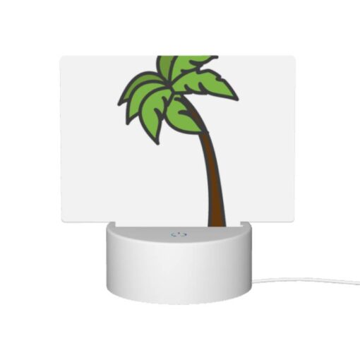 Rectangular Acrylic Night Light, A Green And Brown Palm Tree Is Shown In A Cartoon Style. -Acrylic Night Light Shop 6db0adc2903d330047e5a90ffde2e1151cf825c1