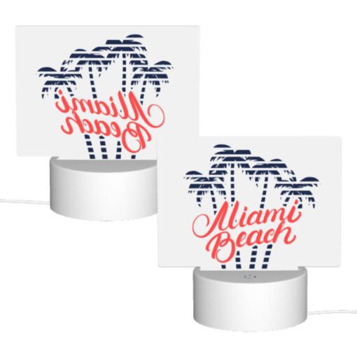Rectangular Acrylic Night Light, A Logo For The Miami Beach. -Acrylic Night Light Shop 6df3c26056f2e75b2cafcb00ea0eb99333b228c1