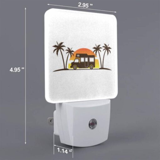 Night Light Set Of 2, A Food Truck Is Parked In Front Of A Sunset. -Acrylic Night Light Shop 6e0d0682c4439dce9b559a4913f2b52125286e38