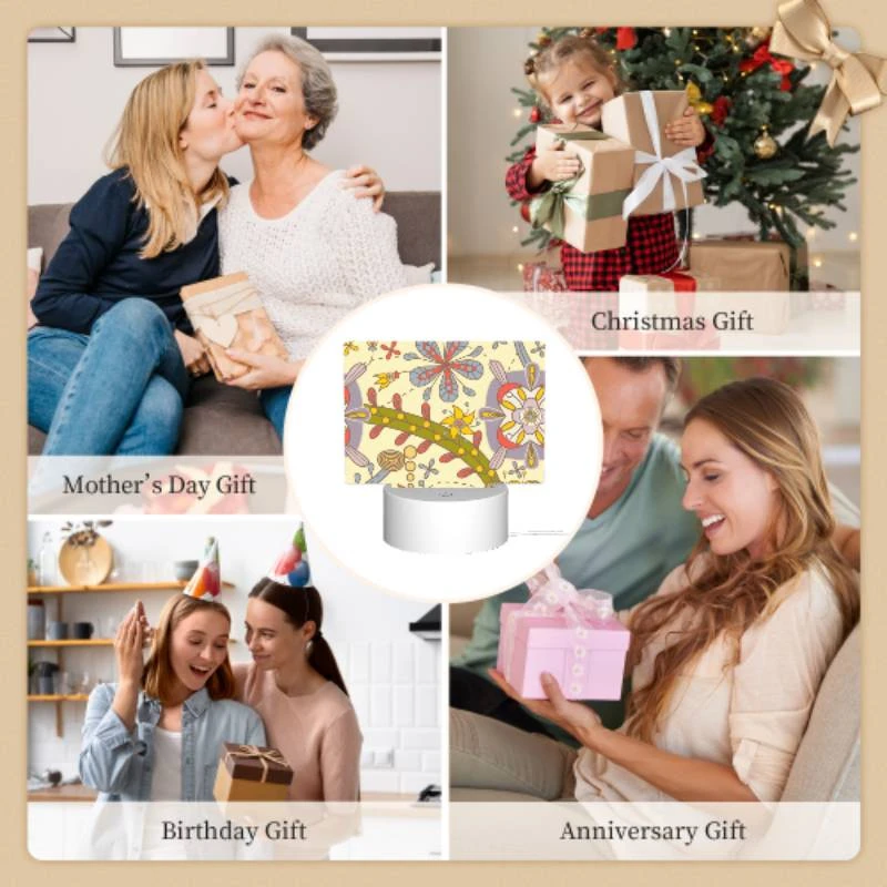 Rectangular Acrylic Night Light, A colorful flower design with a yellow bowl in the center. Rectangular Acrylic Night Light, A Colorful Flower Design With A Yellow Bowl In The Center. -Acrylic Night Light Shop 6e1f0ae27cd6a2091b705cea7cc1540076b5e929