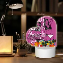 Love Acrylic Night Light, Three Women In Bikinis Are Standing On A Pink Background. -Acrylic Night Light Shop 6edb53a8bc57a99fd04acd8bfa15f513a6e1f5d0