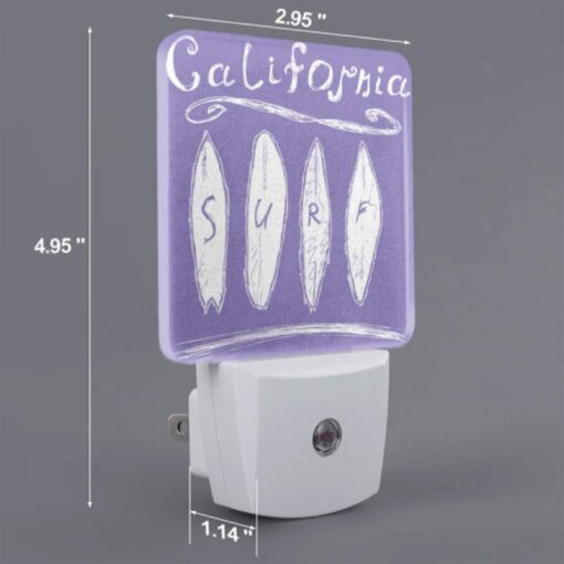 Night Light, A Purple Drawing Of A Surfboard With The Word Surf On It. -Acrylic Night Light Shop 6eec614da086ddbdd133298fb971c3c4b61168e0