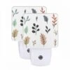 Night Light Set Of 2, A Collection Of Different Colored Leaves.