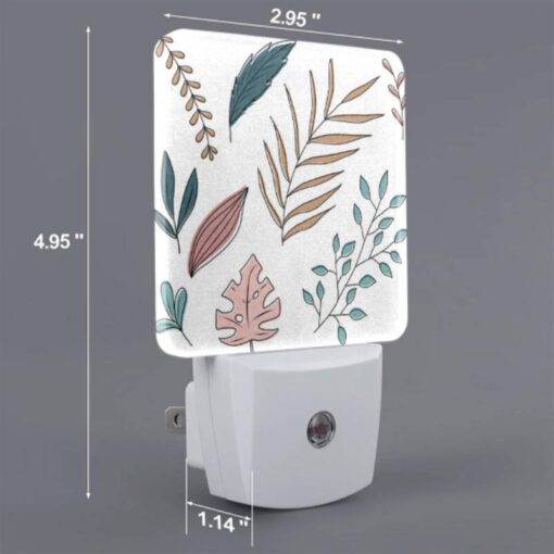 Night Light Set Of 2, A Collection Of Leaves And Flowers In Various Colors. -Acrylic Night Light Shop 6f7b0bc6cae634b12359698afa38adf4dd03861a
