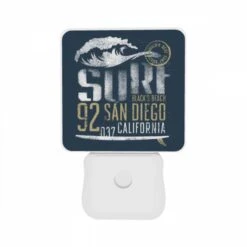 Night Light Set Of 2, A Surfboard With The Words "92 San Diego" Written On It. -Acrylic Night Light Shop 6fad6e529dc39b6f5a52c03832442a1a28bf82ab