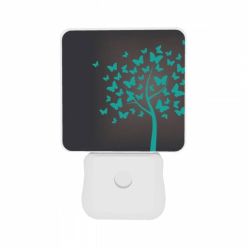 Night Light Set Of 2, A Tree With Green Leaves And Blue Butterflies. -Acrylic Night Light Shop 6fe3e69bc4757926b6f1716c26ce46084f9394cd