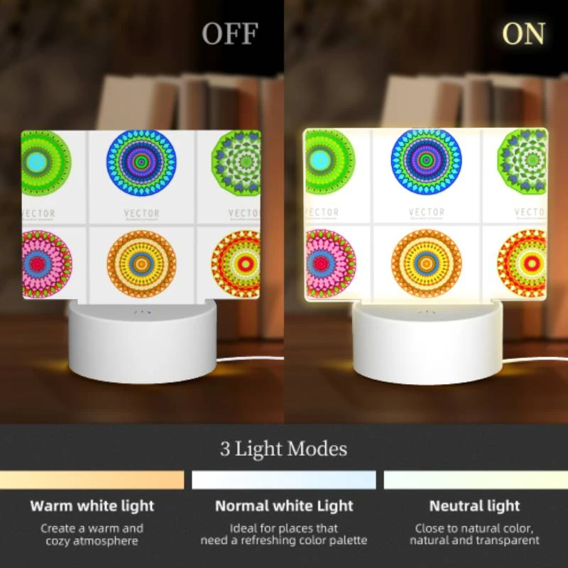 Rectangular Acrylic Night Light, A collection of colorful geometric patterns. Rectangular Acrylic Night Light, A Collection Of Colorful Geometric Patterns. -Acrylic Night Light Shop 7078aaffc9b0cd322f6ceb256722aefc9c45029f