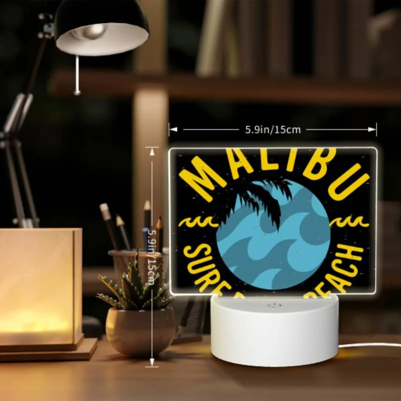 Rectangular Acrylic Night Light, A logo for Malibu Surf Rider Beach. Rectangular Acrylic Night Light, A Logo For Malibu Surf Rider Beach. -Acrylic Night Light Shop 710a61b28f0e83d7c0a2bbda2ffde15e29013a7a