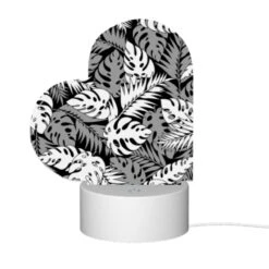 Love Acrylic Night Light, A Black And White Image Of A Leafy Plant With A Pattern Of Dots. -Acrylic Night Light Shop 7188cc4d80b1cb613239e8110f3aae15435043be