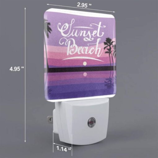Night Light Set Of 2, A Sunset Beach Sign With A Moon In The Background. -Acrylic Night Light Shop 71a6817c31e8fa13a8a4cb89018a8823c43c9ddb