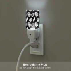 Night Light Set Of 2, A Pattern Of Leaves On A Black Background. -Acrylic Night Light Shop 71c56e816e25225f81f9b13218bc3376f3c2d2cd