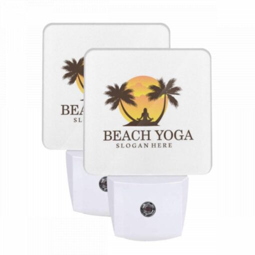 Night Light Set Of 2, A Logo For Beach Yoga. -Acrylic Night Light Shop 71d87f9516ccd8ae2b83a9e3fa07ad4f2dc3ba3b