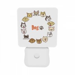 Night Light Set Of 2, A Circle Of Dogs With A Paw Print In The Middle. -Acrylic Night Light Shop 71df84b5836b268e2133227e58a6632b283727a8