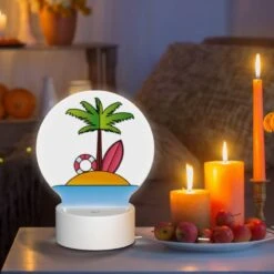 Round Acrylic Night Light, A Cartoon Image Of A Tropical Island With A Palm Tree 6 Round Acrylic Night Light, A Cartoon Image Of A Tropical Island With A Palm Tree -Acrylic Night Light Shop 72025422cfe2068ff21c30b1458250d28b975b7b