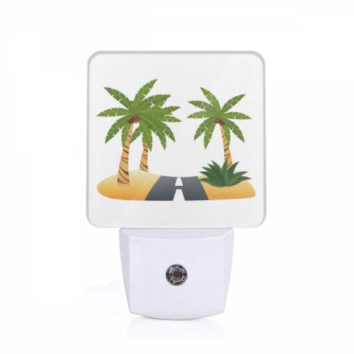 Night Light, A Road Is Shown Between Two Palm Trees. -Acrylic Night Light Shop 7247d406281070cb7e2c796f661cdbe7c6db9fa7