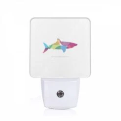 Night Light, A Colorful Fish Is Shown In A White Background.