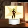 Rectangular Acrylic Night Light, A Woman In A Bikini Is Standing In Front Of A Star.