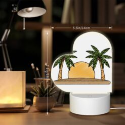 Love Acrylic Night Light, A Drawing Of A Sun With Two Palm Trees On Either Side. -Acrylic Night Light Shop 729cc018481e4703ba025fefea12064c76b3cfd3