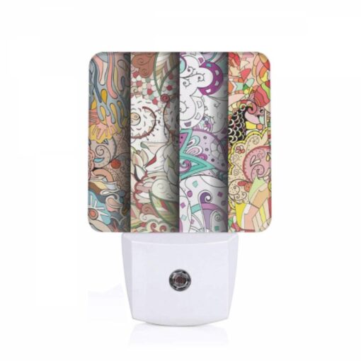 Night Light, Four Different Colored Paintings Of Swirls And Designs. -Acrylic Night Light Shop 72d9ab89f5457d5e1d37fc546324694f10d03f43