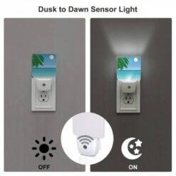 Night Light, A Palm Tree Is On A Beach With A Blue Sky And A Moon In The Background. -Acrylic Night Light Shop 72e3149988a9f7477b5435c436317836d8372fec
