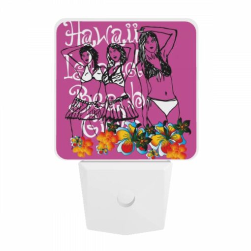 Night Light, Three Women In Bikinis Are Standing On A Pink Background. -Acrylic Night Light Shop 72f71efda1ce40eb6df6ce2afa2fc6943edfae96