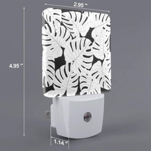 Night Light, A Black And White Photo Of A Leafy Plant. -Acrylic Night Light Shop 731e48889be51334e4cc03b58cd7123971dcef4c