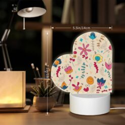 Love Acrylic Night Light, A Colorful Floral Pattern With A Variety Of Flowers And Leaves. -Acrylic Night Light Shop 732c3672ca534e6d3cecb9ade59dec069b322467