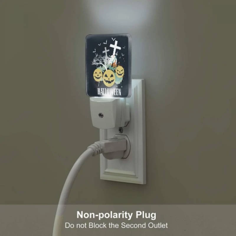 Night Light Set of 2, A black and white image of Halloween decorations. Night Light Set Of 2, A Black And White Image Of Halloween Decorations. -Acrylic Night Light Shop 7334383fdf6c987eecb15a92fe74c8de577a1b00