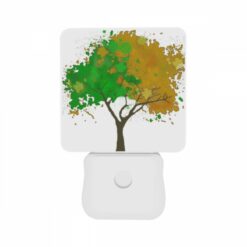 Night Light Set Of 2, A Tree With Green And Yellow Leaves. -Acrylic Night Light Shop 734e146b0842a1d618154e211b22a1f97e6c93ba