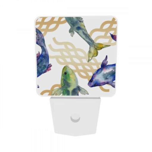Night Light Set Of 2, A Group Of Fish Swimming In The Water. -Acrylic Night Light Shop 73a1e40450f3aec0a8a5b47b0a240d22dfdc66de