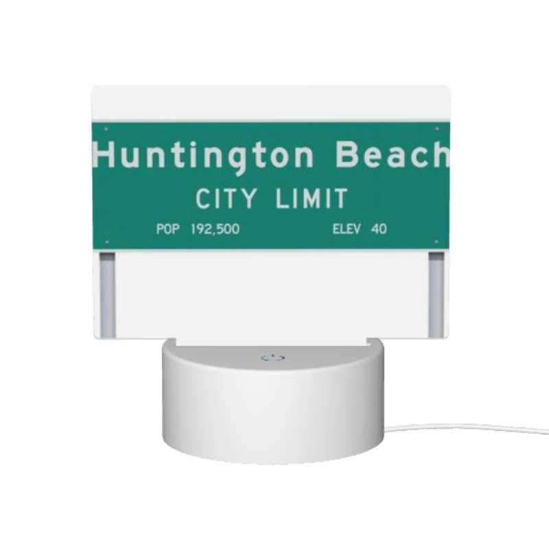 Rectangular Acrylic Night Light, A green sign that says Huntington Beach City Limit. Rectangular Acrylic Night Light, A Green Sign That Says Huntington Beach City Limit. -Acrylic Night Light Shop 73a67eca35a27a28eda9287adb50f04465b20b7d