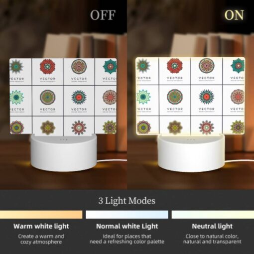 Rectangular Acrylic Night Light, A Collection Of Different Colored Geometric Shapes. -Acrylic Night Light Shop 73ac54defb0b7ac8d35a6e37cda06e8735e3938d
