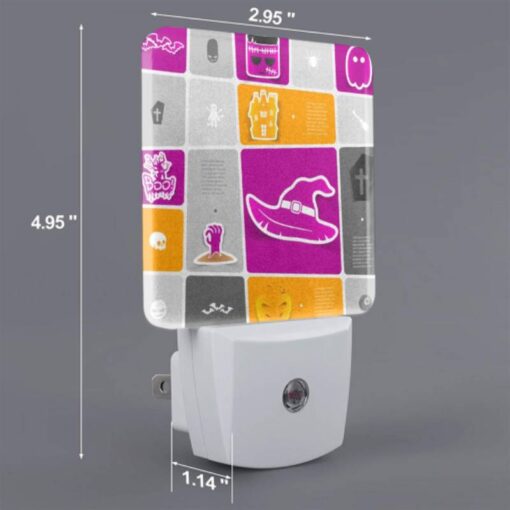 Night Light, A Collection Of Halloween Images On A Pink Background. -Acrylic Night Light Shop 74031c04722b78fc02885424df84ae889bbb5ded