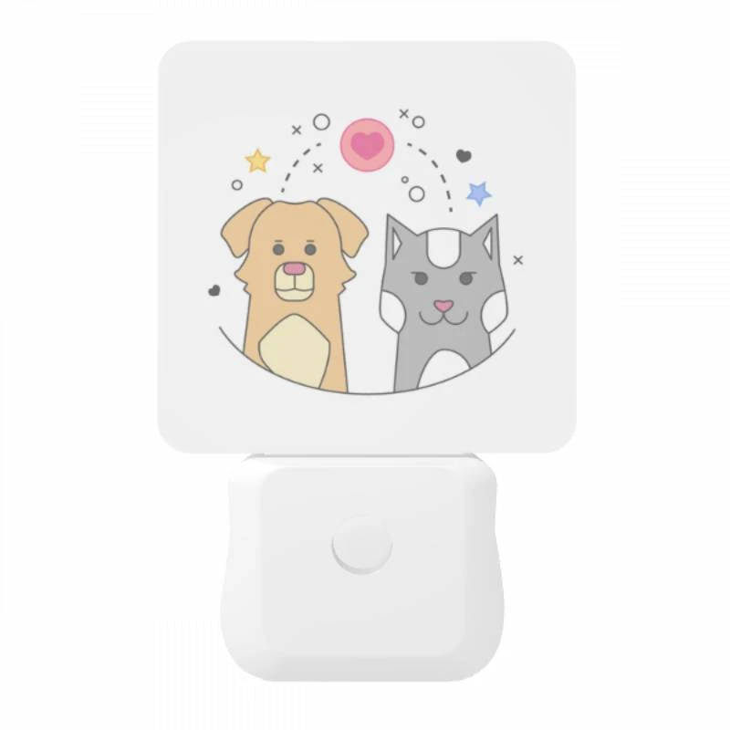 Night Light, Two dogs and a cat are shown in a heart shape. Night Light, Two Dogs And A Cat Are Shown In A Heart Shape. -Acrylic Night Light Shop 74969901e75320897d7c7d9afb0aa4348fbf6c1d
